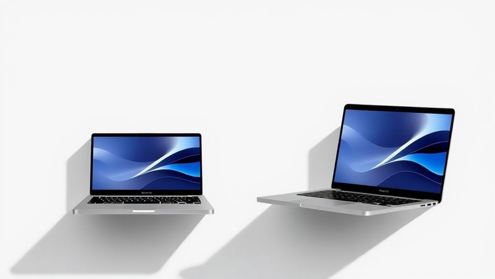 porównanie rozmiarów ekranów macbooków