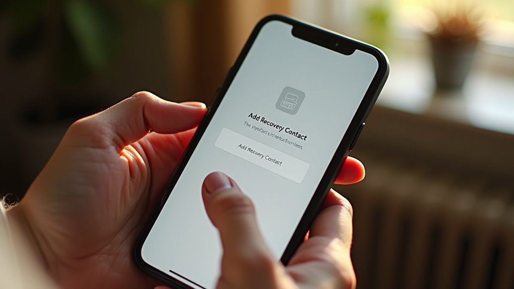 dodaj kontakt odzyskiwania na iPhonie i iPadzie