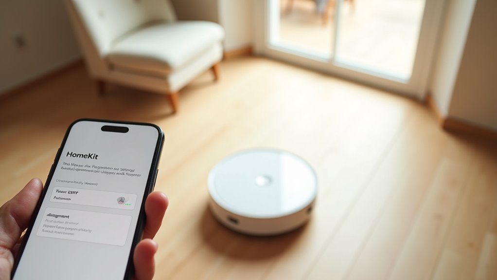 przypisz pokój i zmień nazwę odkurzacza w HomeKit