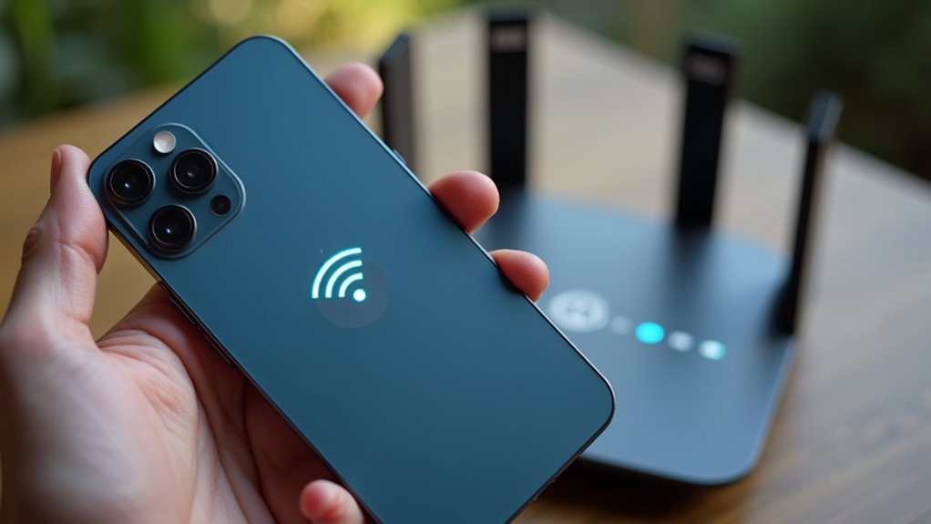 potwierdź status połączenia wi-fi na iphone