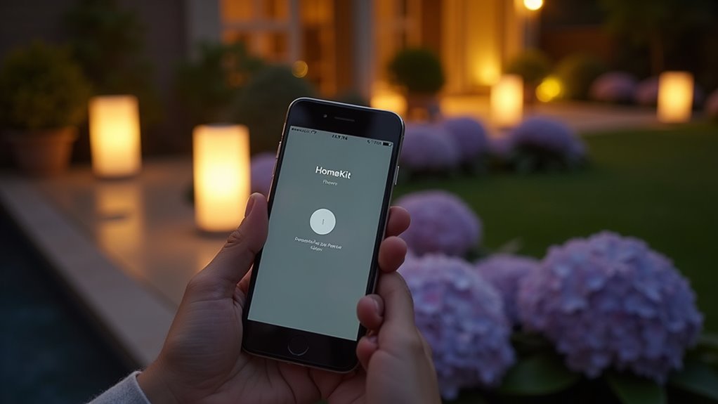 oświetlenie ogrodu poprzez konfigurację automatyzacji HomeKit